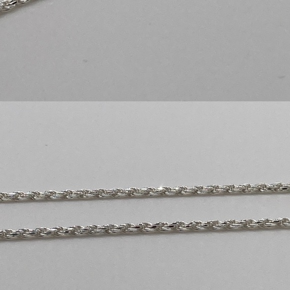 Diamond cut 20” approx 1.8 mm 925 sterling silver rope chain  Necklace - Picture 2 of 8